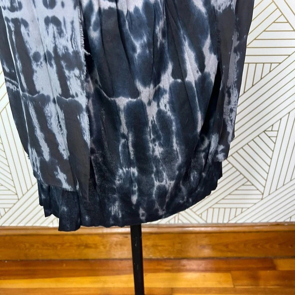 Raquel Allegra Black Gray Tie Dye Layered Skirt Size 0‎ / US XS - Picture 8 of 12